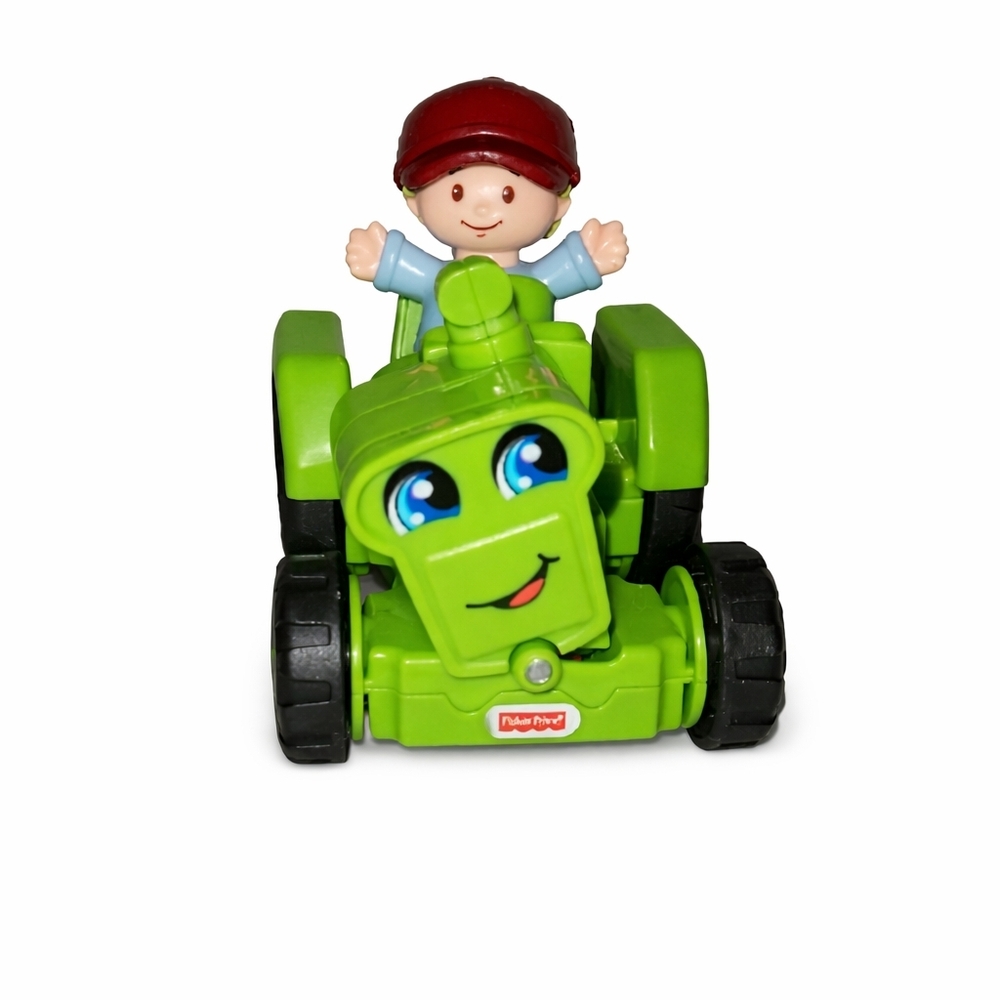Fisher-Price Little People Toddler Toy Helpful Harvester Tractor, Farm V…